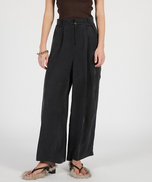 PRANK PROJECT(プランクプロジェクト)の「【2026Summer Pre-Order】フィブリルイージースラックス / Fibril Easy Slacks(スラックス・レディース・ブラウン/ブラック・36/38)」の4枚目の写真