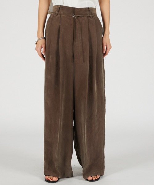 PRANK PROJECT(プランクプロジェクト)の「【2026Summer Pre-Order】フィブリルイージースラックス / Fibril Easy Slacks(スラックス・レディース・ブラウン/ブラック・36/38)」の13枚目の写真