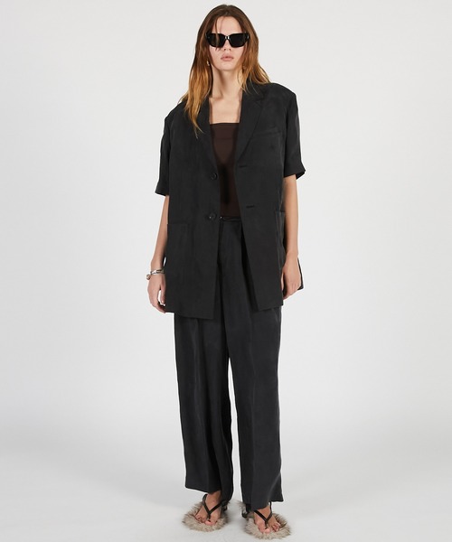 PRANK PROJECT(プランクプロジェクト)の「【2026Summer Pre-Order】フィブリルイージースラックス / Fibril Easy Slacks(スラックス・レディース・ブラウン/ブラック・36/38)」の5枚目の写真