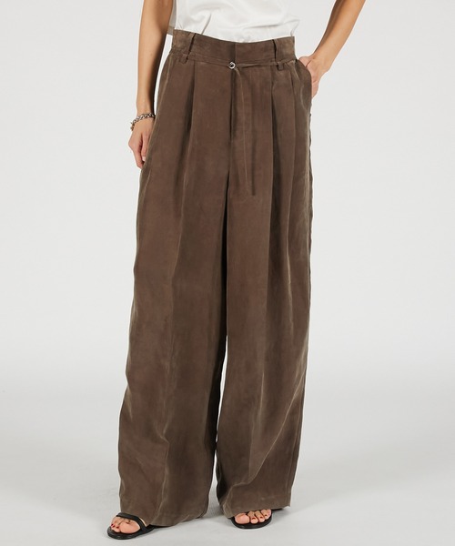 PRANK PROJECT(プランクプロジェクト)の「【2026Summer Pre-Order】フィブリルイージースラックス / Fibril Easy Slacks(スラックス・レディース・ブラウン/ブラック・36/38)」の6枚目の写真