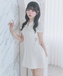 【Belle Charme】Twinkle Fur Sleeves Onepiece