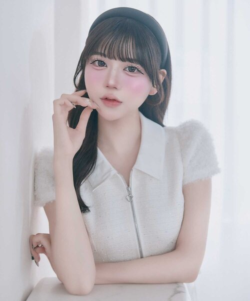 セール】【Belle Charme】Twinkle Fur Sleeves Onepiece（ワンピース