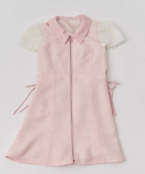 BelleCharme Twinkle Fur Sleeves Onepiece Belle Charme】Twinkle Fur