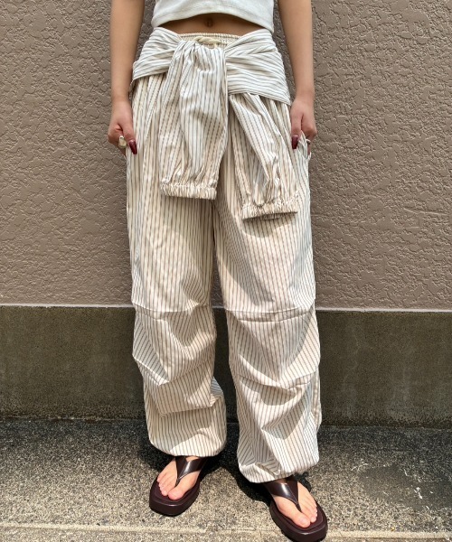 AIC.(エーアイシー)の「シャツスリーブストライプイージーパンツ(その他パンツ・レディース・アイボリー/ピンク/ブルー・FREE)」の16枚目の写真