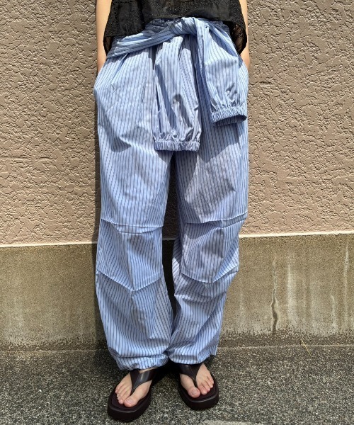 AIC.(エーアイシー)の「シャツスリーブストライプイージーパンツ(その他パンツ・レディース・アイボリー/ピンク/ブルー・FREE)」の6枚目の写真