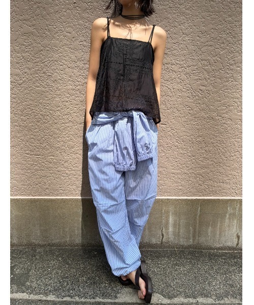 AIC.(エーアイシー)の「シャツスリーブストライプイージーパンツ(その他パンツ・レディース・アイボリー/ピンク/ブルー・FREE)」の9枚目の写真