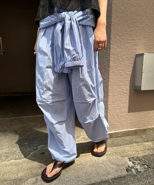 AIC.(エーアイシー)の「シャツスリーブストライプイージーパンツ(その他パンツ・レディース・アイボリー/ピンク/ブルー・FREE)」の8枚目の写真