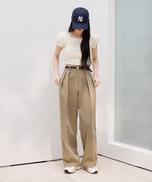 gemeil(ジェムイル)の「【YUKINA企画】タックワイドパンツ (MA-001)(その他パンツ・レディース・アイボリー/グレー/ベージュ・TM)」の11枚目の写真