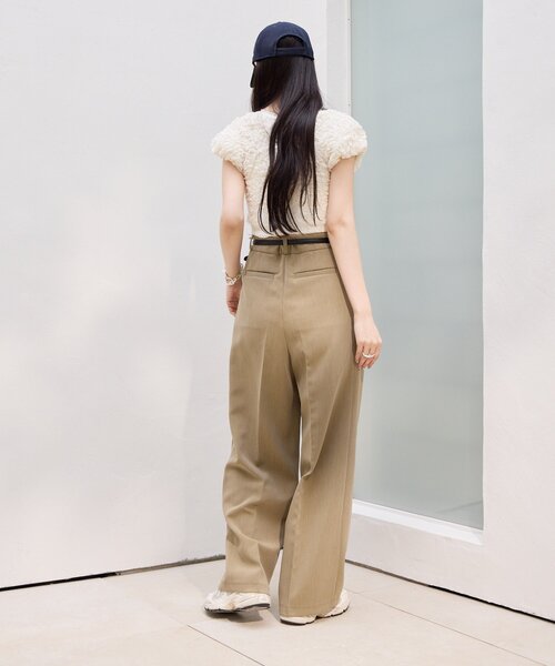gemeil(ジェムイル)の「【YUKINA企画】タックワイドパンツ (MA-001)(その他パンツ・レディース・アイボリー/グレー/ベージュ・TM)」の13枚目の写真
