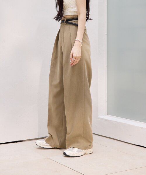 gemeil(ジェムイル)の「【YUKINA企画】タックワイドパンツ (MA-001)(その他パンツ・レディース・アイボリー/グレー/ベージュ・TM)」の16枚目の写真