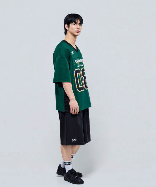 PHYSICAL GARMENTS（フィジカルガーメンツ）の「P2630 ソフトクッションオーバーサイズフットボールジャージ[3COLOR]（Tシャツ/カットソー・メンズ・ブラック/グリーン/ホワイト・LARGE/XX-LARGE）」の12枚目の写真