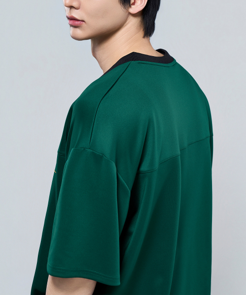 PHYSICAL GARMENTS（フィジカルガーメンツ）の「P2630 ソフトクッションオーバーサイズフットボールジャージ[3COLOR]（Tシャツ/カットソー・メンズ・ブラック/グリーン/ホワイト・LARGE/XX-LARGE）」の16枚目の写真
