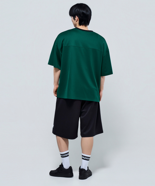 PHYSICAL GARMENTS（フィジカルガーメンツ）の「P2630 ソフトクッションオーバーサイズフットボールジャージ[3COLOR]（Tシャツ/カットソー・メンズ・ブラック/グリーン/ホワイト・LARGE/XX-LARGE）」の17枚目の写真