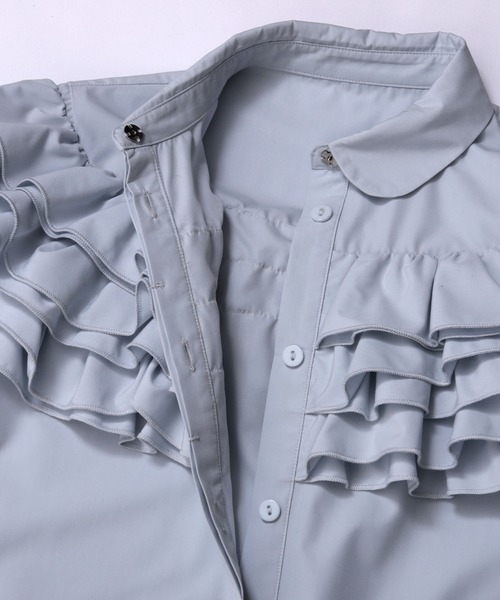 Fit more(フィットモア)の「ペタルフリルスカラップブラウス(シャツ/ブラウス・レディース・ブルー/ベビーピンク/ホワイト・FREE)」の18枚目の写真