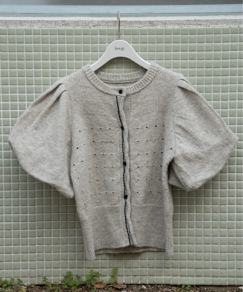 lawgy（ラウジー）の「front curl line puff sleeve tops / フロントカールラインパフスリーブトップス（その他トップス・レディース・ホワイト/オートミール/グレー/クリーム・FREE）」の20枚目の写真