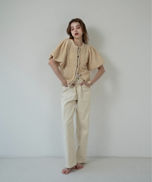 lawgy（ラウジー）の「front curl line puff sleeve tops / フロントカールラインパフスリーブトップス（その他トップス・レディース・ホワイト/オートミール/グレー/クリーム・FREE）」の14枚目の写真