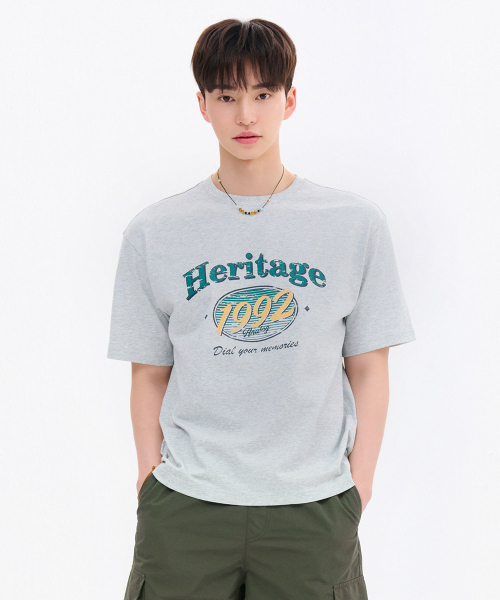 CHASECULT(チェイスカルト)の「共用レトログラフィック半袖Tシャツ-FBZU5804C0E(Tシャツ/カットソー・メンズ・ライトグレー・90/95/100/105/110)」の3枚目の写真