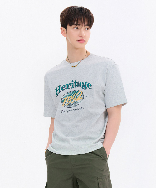 CHASECULT(チェイスカルト)の「共用レトログラフィック半袖Tシャツ-FBZU5804C0E(Tシャツ/カットソー・メンズ・ライトグレー・90/95/100/105/110)」の4枚目の写真