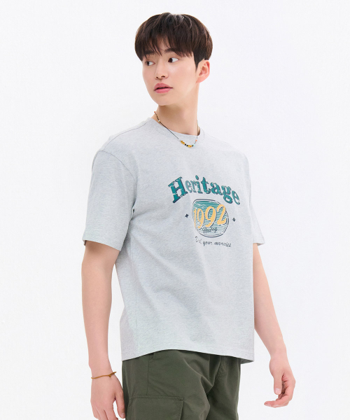 CHASECULT(チェイスカルト)の「共用レトログラフィック半袖Tシャツ-FBZU5804C0E(Tシャツ/カットソー・メンズ・ライトグレー・90/95/100/105/110)」の5枚目の写真