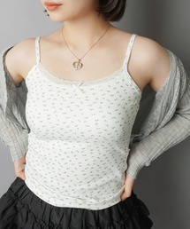 カップ付きキャミソール/小花柄