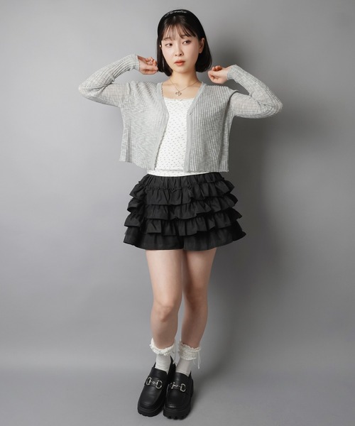 SPINNS（スピンズ）の「カップ付きキャミソール/小花柄（キャミソール・レディース・アイボリー/グレー/オフホワイト・ONESIZE）」の15枚目の写真