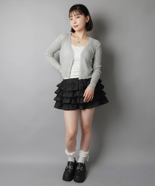 SPINNS（スピンズ）の「カップ付きキャミソール/小花柄（キャミソール・レディース・アイボリー/グレー/オフホワイト・ONESIZE）」の11枚目の写真