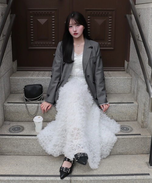 mellowneon(メロウネオン)の「ダブルベルトシューズ(パンプス・レディース・アイボリー/ブラック・SMALL/MEDIUM/LARGE)」の17枚目の写真