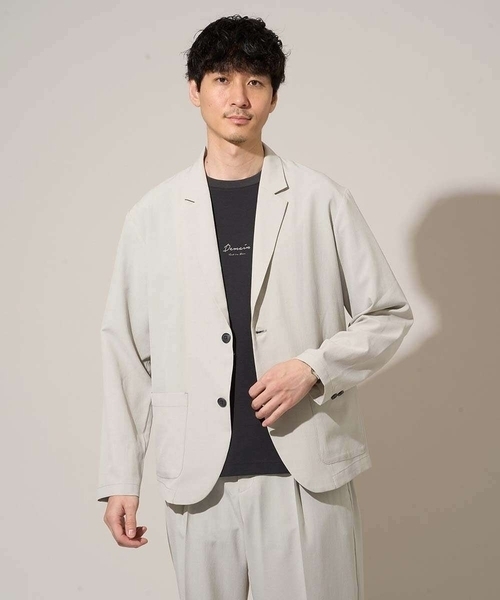 a.v.v(アーヴェヴェ)の「春夏のカジュアルジャケットスタイルにぜひ【イージーケア/洗濯機で洗える/接触冷感/吸水速乾/UVカット/ストレッチ】リライトテーラードジャケット(その他アウター・メンズ・チャコールグレー/ライトグレー・48/50/46)」の2枚目の写真