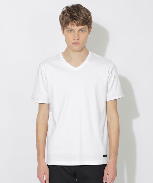 BLACK LABEL CRESTBRIDGE（ブラックレーベル・クレストブリッジ）の「【WEB限定】マーセライズVネックTシャツ（Tシャツ/カットソー・メンズ・ネイビー/ブラック/オフホワイト・XL/L/M）」の3枚目の写真