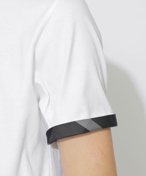 BLACK LABEL CRESTBRIDGE（ブラックレーベル・クレストブリッジ）の「【WEB限定】マーセライズVネックTシャツ（Tシャツ/カットソー・メンズ・ネイビー/ブラック/オフホワイト・XL/L/M）」の7枚目の写真