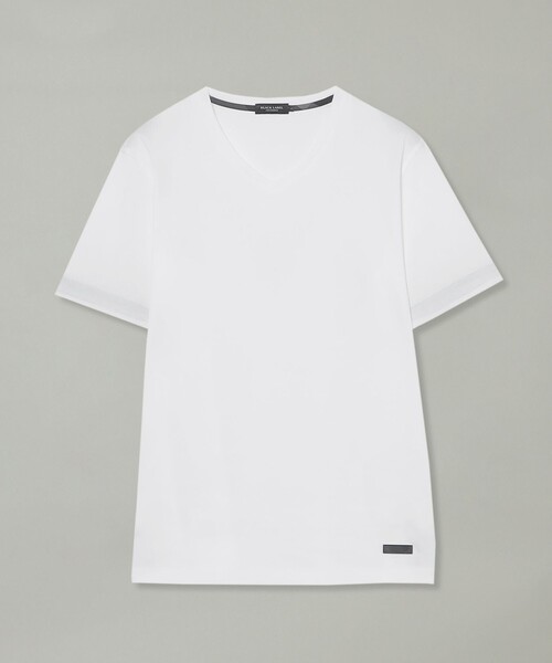 BLACK LABEL CRESTBRIDGE（ブラックレーベル・クレストブリッジ）の「【WEB限定】マーセライズVネックTシャツ（Tシャツ/カットソー・メンズ・ネイビー/ブラック/オフホワイト・XL/L/M）」の9枚目の写真