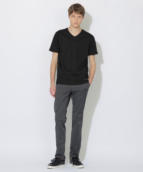BLACK LABEL CRESTBRIDGE（ブラックレーベル・クレストブリッジ）の「【WEB限定】マーセライズVネックTシャツ（Tシャツ/カットソー・メンズ・ネイビー/ブラック/オフホワイト・XL/L/M）」の10枚目の写真