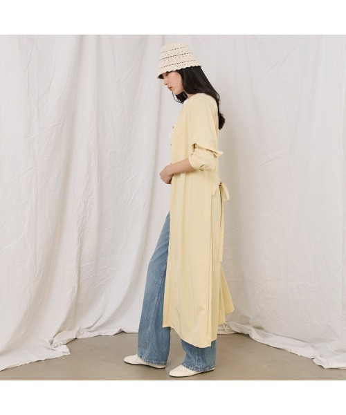 COMMON＋HAUS（コモンハウス）の「２ＷＡＹワンピースコート（シャツワンピース・レディース・ライトグレー/ベージュ/ブラック・FREE）」の10枚目の写真
