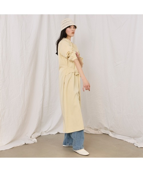 COMMON＋HAUS（コモンハウス）の「２ＷＡＹワンピースコート（シャツワンピース・レディース・ライトグレー/ベージュ/ブラック・FREE）」の12枚目の写真