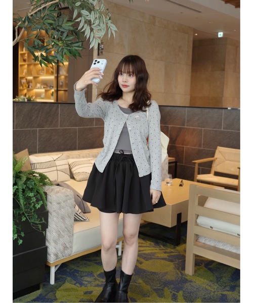 JUMELLE（ジュメロ）の「フレアスカパン（スカート・レディース・ブラック/ホワイト・FREE）」の11枚目の写真