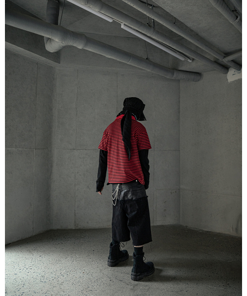 ROARINGRAD(ロアリングラド)の「ストライプポロTシャツレッド(ポロシャツ・レディース・その他・MEDIUM/LARGE)」の4枚目の写真