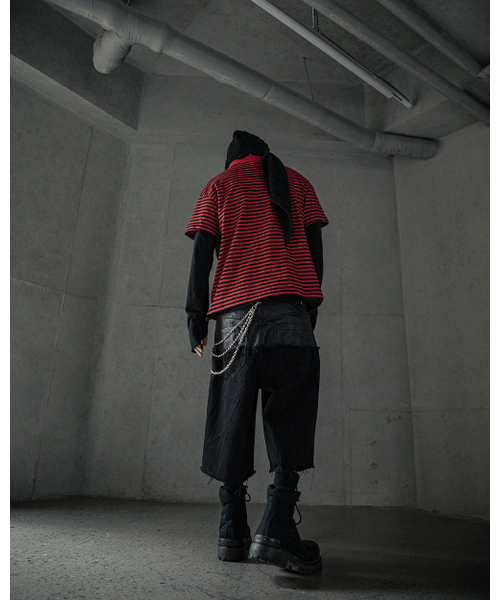 ROARINGRAD(ロアリングラド)の「ストライプポロTシャツレッド(ポロシャツ・レディース・その他・MEDIUM/LARGE)」の5枚目の写真