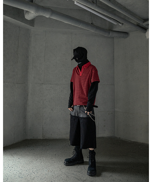 ROARINGRAD(ロアリングラド)の「ストライプポロTシャツレッド(ポロシャツ・レディース・その他・MEDIUM/LARGE)」の6枚目の写真
