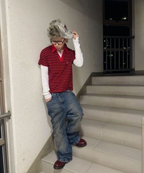 ROARINGRAD(ロアリングラド)の「ストライプポロTシャツレッド(ポロシャツ・レディース・その他・MEDIUM/LARGE)」の19枚目の写真