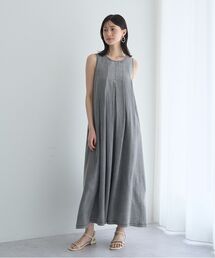 バイオ加工ヴィンテージデニムタックワンピース