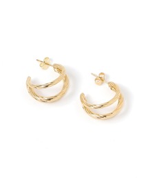 ステンレススリットラインフープピアス / 660734
