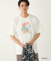 SHIPS Colors:ミッキーマウス プリント Tシャツ
