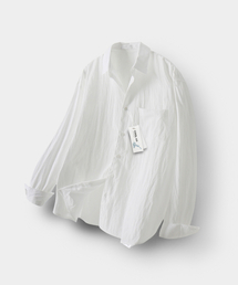 MOOD INSIDE（ムードインサイド）の「(夏)ストーンアイスセミオーバーRNシャツ_ホワイト（シャツ/ブラウス）」