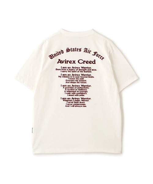 AVIREX(アヴィレックス)の「PRINT T-SHIRT "Avirex Creed" / 半袖Tシャツ ”アヴィレックス クリード” / AVIREX / アヴィレックス(Tシャツ/カットソー・メンズ・ブラック/オフホワイト/ブルーグレー・MEDIUM/LARGE/X-LARGE/XX-LARGE)」の1枚目の写真