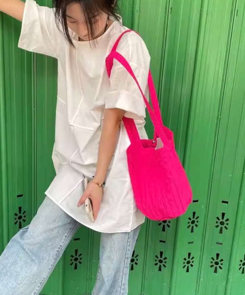 ammy.(エイミードット)の「【 ammy. / エイミードット 】 カラー バケツ ショルダーバッグ(トートバッグ・レディース・ブルー/イエロー/ホワイト/ピンク/マスタード・FREE)」の21枚目の写真