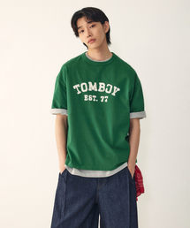 STUDIO TOMBOY（スタジオトムボーイ）の「[TOMBOY] メンズ エンブロイダリー 半袖Tシャツ _グリーン_9156222316（Tシャツ/カットソー）」