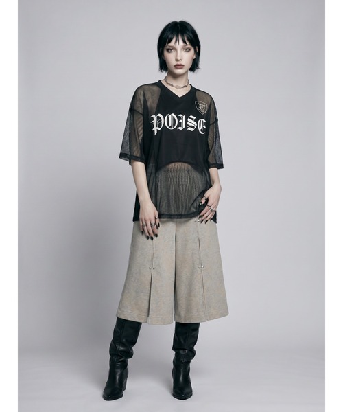 TAJEN:T(タジェント)の「【TAJEN:T】SHEER MESH GAME TEE/シアーメッシュゲームTシャツ(Tシャツ/カットソー・レディース・ホワイト/ブラック・1/2)」の10枚目の写真