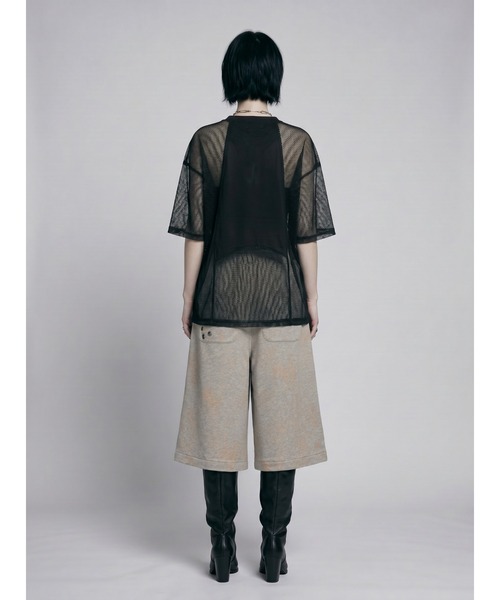 TAJEN:T(タジェント)の「【TAJEN:T】SHEER MESH GAME TEE/シアーメッシュゲームTシャツ(Tシャツ/カットソー・レディース・ホワイト/ブラック・1/2)」の12枚目の写真