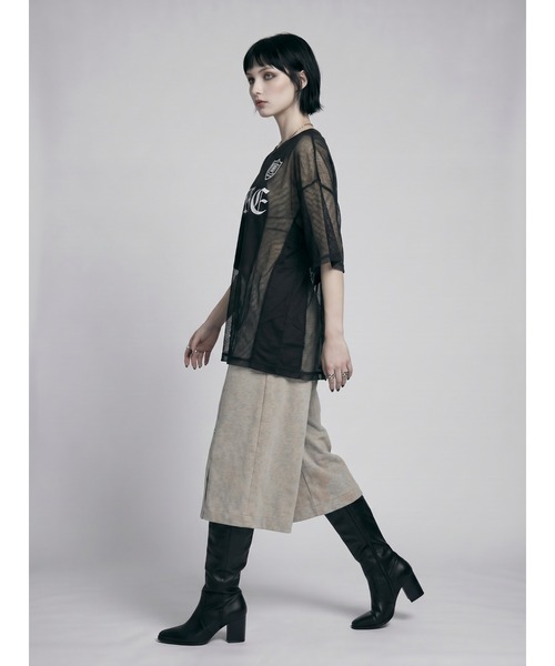 TAJEN:T(タジェント)の「【TAJEN:T】SHEER MESH GAME TEE/シアーメッシュゲームTシャツ(Tシャツ/カットソー・レディース・ホワイト/ブラック・1/2)」の14枚目の写真