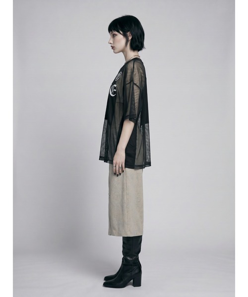 TAJEN:T(タジェント)の「【TAJEN:T】SHEER MESH GAME TEE/シアーメッシュゲームTシャツ(Tシャツ/カットソー・レディース・ホワイト/ブラック・1/2)」の15枚目の写真